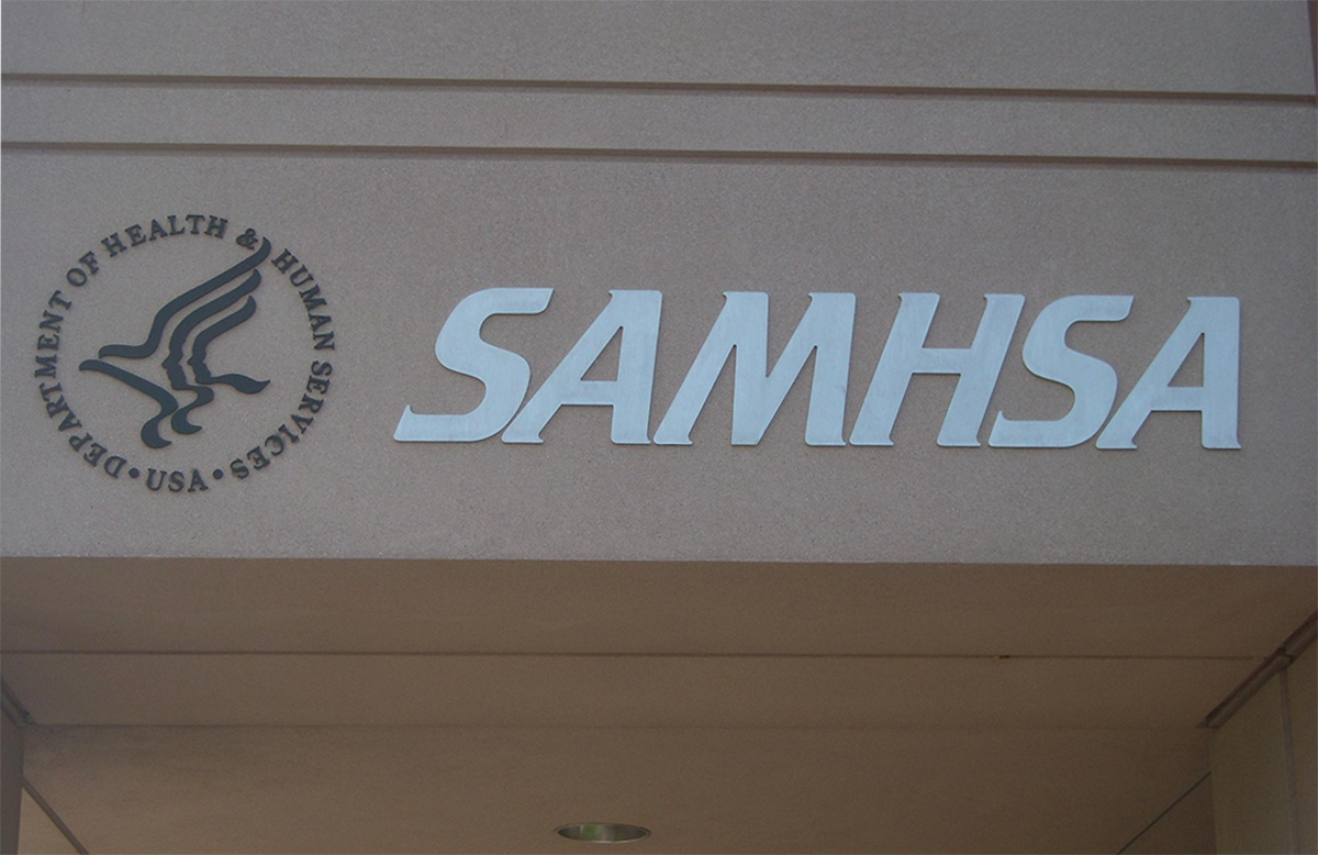 Health and Human Services Logo with SAMHSA sign