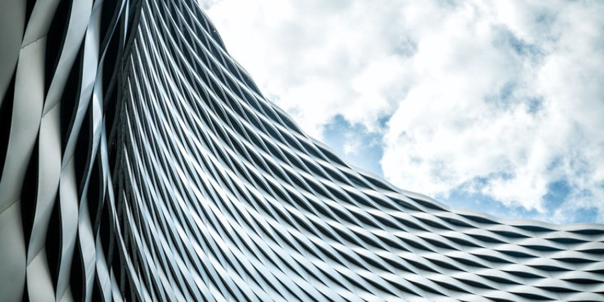 Architectural wall with sky in the background