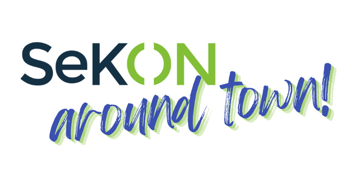 Text: Sekon around town!